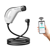 Bærbar elbilsoplader type 2, 3,5 kW 16 A ladekabel, CEE-stik, smart app-kontrol, justerbar strøm, vandtæt, 3 m/5 m/10 m ledning – kompatibel med alle elbiler Model Y / 3 / S/X, ID.4, ID.5, i4